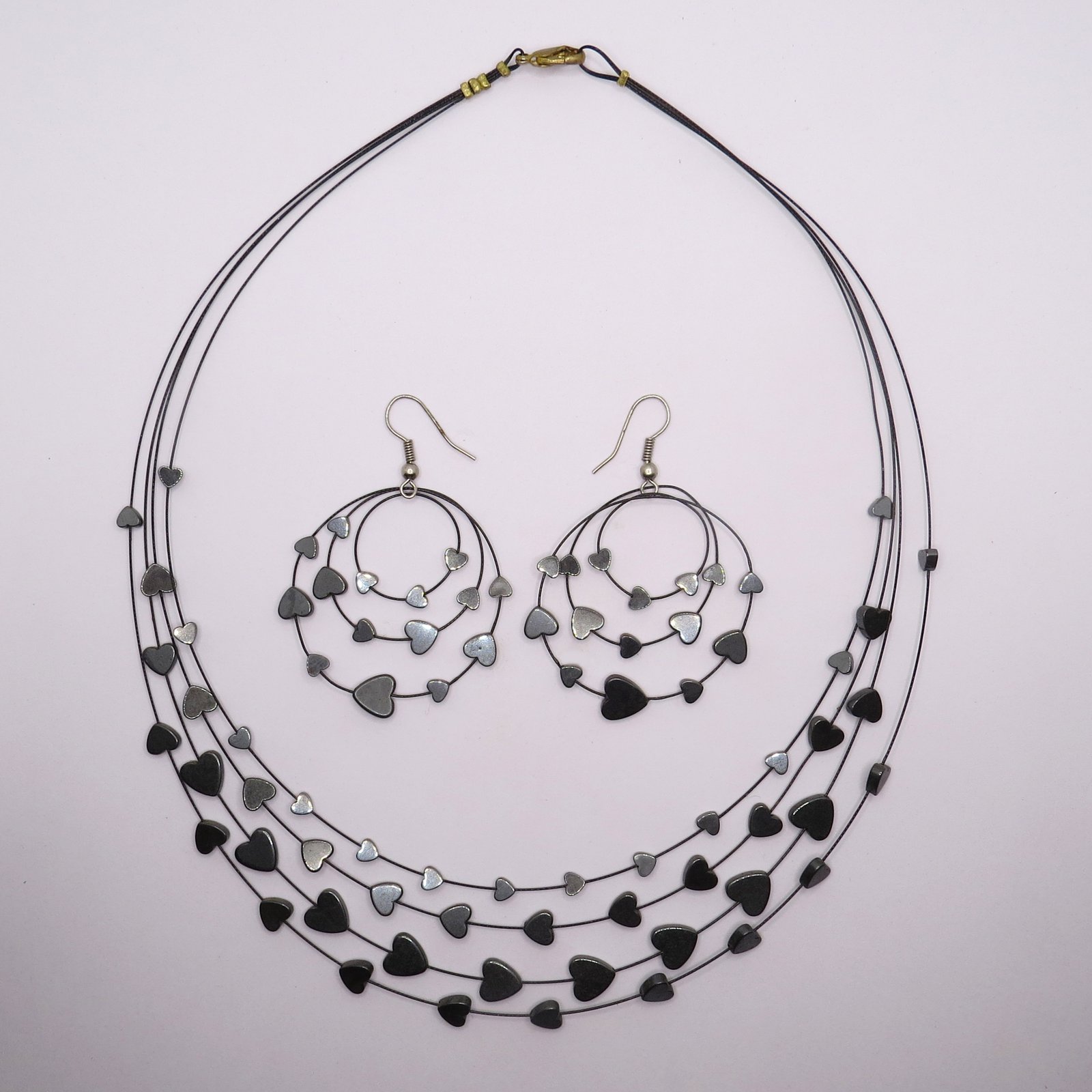 Shadow Bloom - Hematite Heart Set